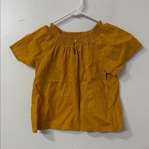 Old Navy Mustard Short Sleeve Blouse